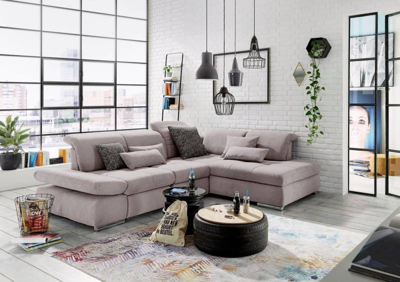 set one by Musterring Ecksofa SO 4100 mit komfortablen Federkern und Kopfteilverstellung, wahlweise mit Bettfunktion und Sitztiefenverstellung, L-Form von set one by Musterring