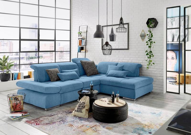 set one by Musterring Ecksofa SO 4100 mit komfortablen Federkern und Kopfteilverstellung, wahlweise mit Bettfunktion und Sitztiefenverstellung, L-Form von set one by Musterring