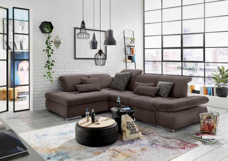 set one by Musterring Ecksofa SO 4100 mit komfortablen Federkern und Kopfteilverstellung, wahlweise mit Bettfunktion und Sitztiefenverstellung, L-Form von set one by Musterring