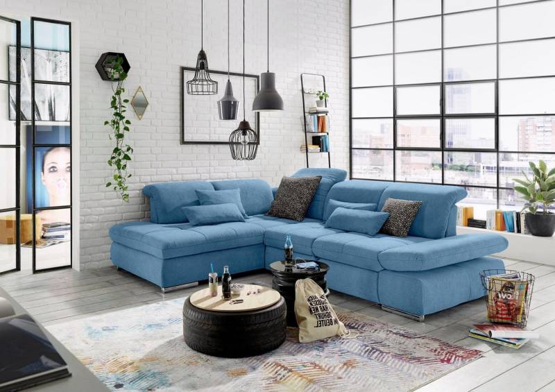 set one by Musterring Ecksofa SO 4100 mit komfortablen Federkern und Kopfteilverstellung, wahlweise mit Bettfunktion und Sitztiefenverstellung, L-Form von set one by Musterring