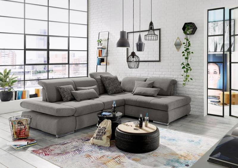 set one by Musterring Ecksofa SO 4100 mit komfortablen Federkern und Kopfteilverstellung, wahlweise mit Bettfunktion und Sitztiefenverstellung, L-Form von set one by Musterring