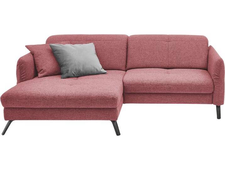 set one by Musterring Ecksofa SO 4400 V, Fuß schwarz, rot, mit Armteilverstellung-ohne Kopfteilverstellung-ohne Sitting-Bett motorisch von set-one-by-Musterring