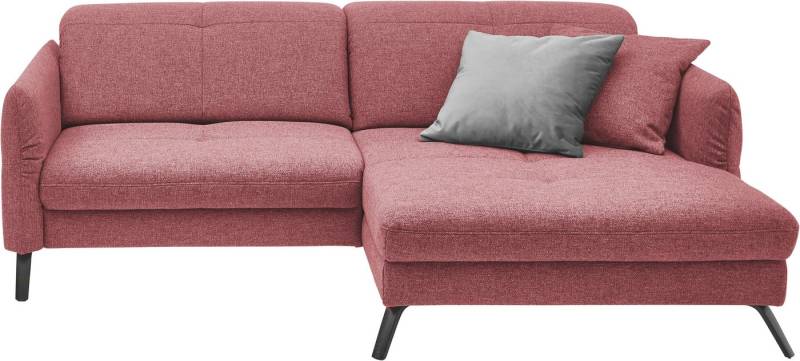 set one by Musterring Ecksofa SO 4400 V, wahlweise mit motorischer Bettfunktion & Kopfverstellung, Fuß schwarz von set one by Musterring