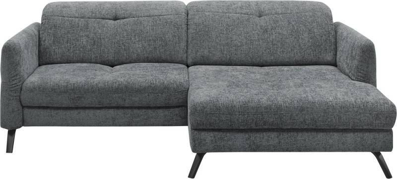 set one by Musterring Ecksofa SO 4400 V, wahlweise mit motorischer Bettfunktion & Kopfverstellung, Fuß schwarz von set one by Musterring