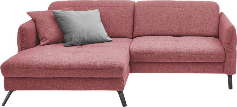set one by Musterring Ecksofa SO 4400 V, wahlweise mit motorischer Bettfunktion & Kopfverstellung, Fuß schwarz von set one by Musterring