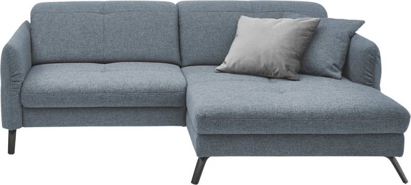 set one by Musterring Ecksofa SO 4400 V, wahlweise mit motorischer Bettfunktion & Kopfverstellung, Fuß schwarz von set one by Musterring