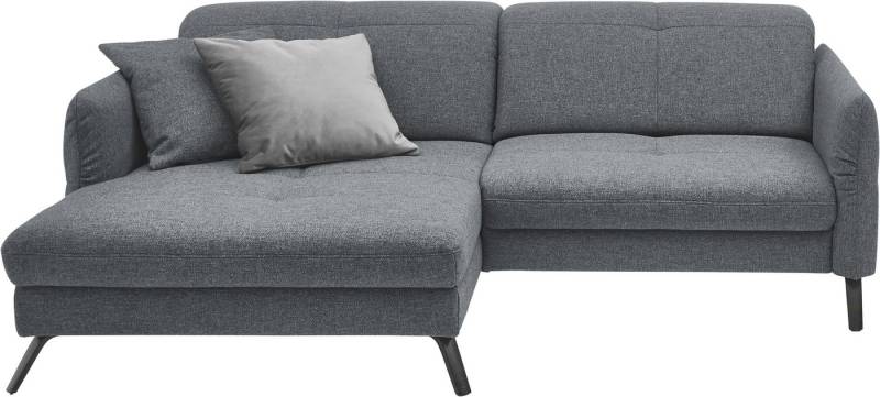 set one by Musterring Ecksofa SO 4400 V, wahlweise mit motorischer Bettfunktion & Kopfverstellung, Fuß schwarz von set one by Musterring