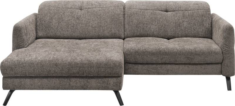 set one by Musterring Ecksofa SO 4400 V, wahlweise mit motorischer Bettfunktion & Kopfverstellung, Fuß schwarz von set one by Musterring