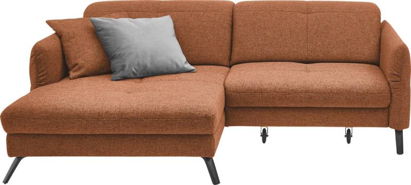 set one by Musterring Ecksofa SO 4400 V, wahlweise mit motorischer Bettfunktion & Kopfverstellung, Fuß schwarz von set one by Musterring
