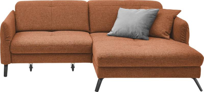 set one by Musterring Ecksofa SO 4400 V, wahlweise mit motorischer Bettfunktion & Kopfverstellung, Fuß schwarz von set one by Musterring