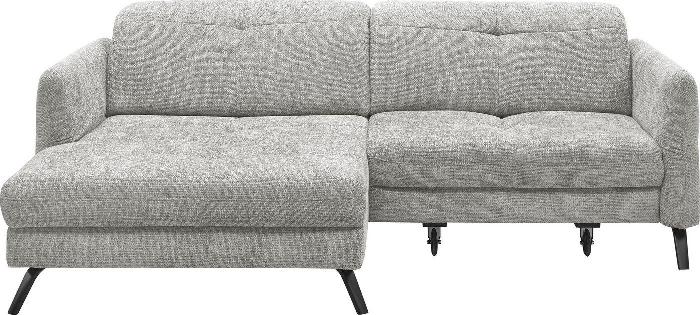 set one by Musterring Ecksofa SO 4400 V, wahlweise mit motorischer Bettfunktion & Kopfverstellung, Fuß schwarz von set one by Musterring