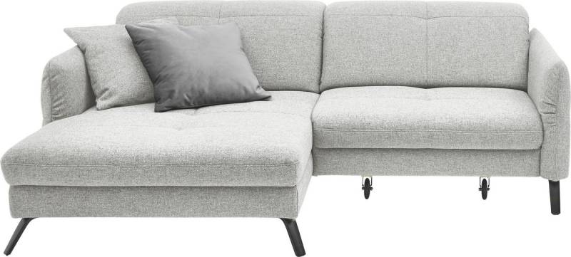 set one by Musterring Ecksofa SO 4400 V, wahlweise mit motorischer Bettfunktion & Kopfverstellung, Fuß schwarz von set one by Musterring