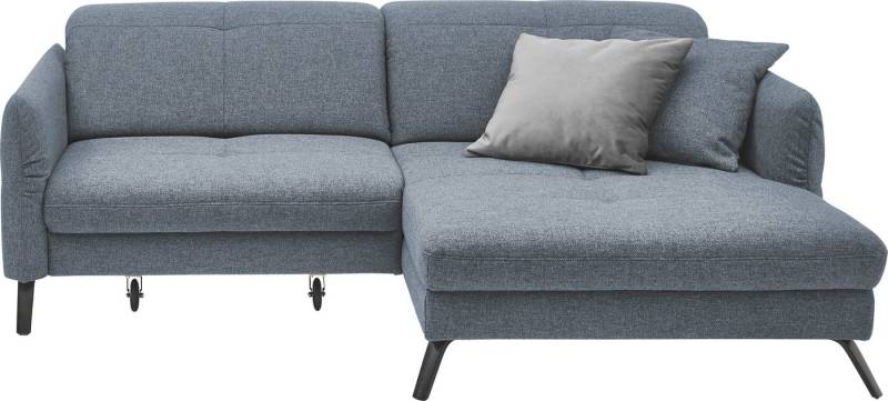 set one by Musterring Ecksofa SO 4400 V, wahlweise mit motorischer Bettfunktion & Kopfverstellung, Fuß schwarz von set one by Musterring