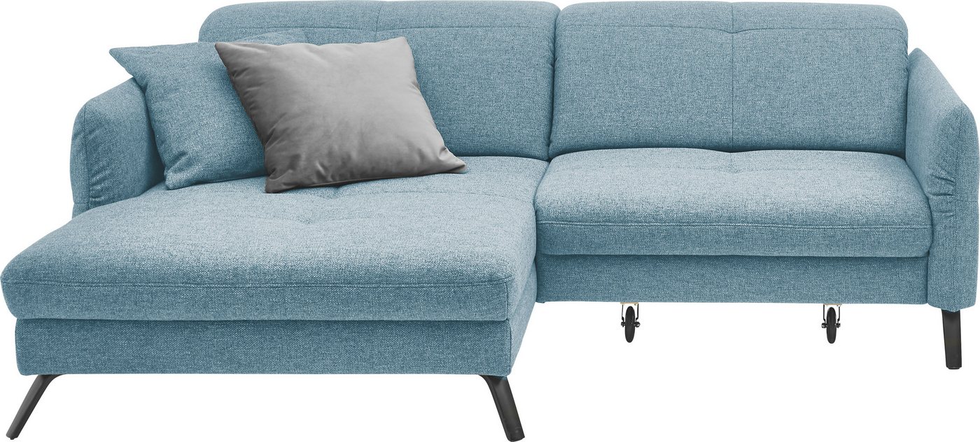 set one by Musterring Ecksofa SO 4400 V, wahlweise mit motorischer Bettfunktion & Kopfverstellung, Fuß schwarz von set one by Musterring