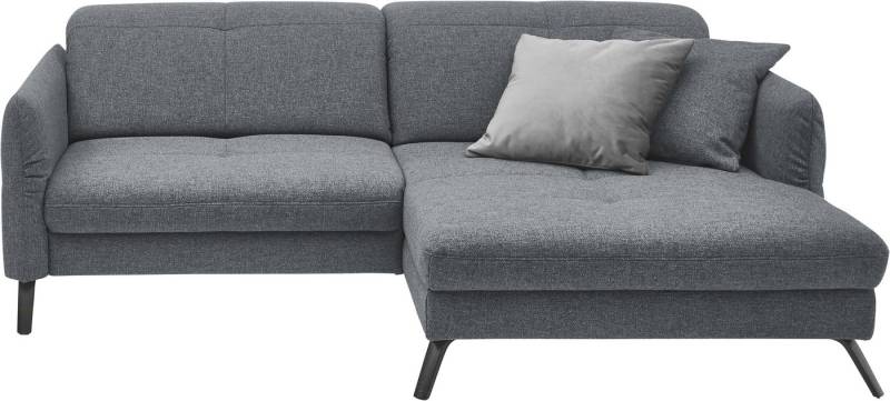 set one by Musterring Ecksofa SO 4400 V, wahlweise mit motorischer Bettfunktion & Kopfverstellung, Fuß schwarz von set one by Musterring