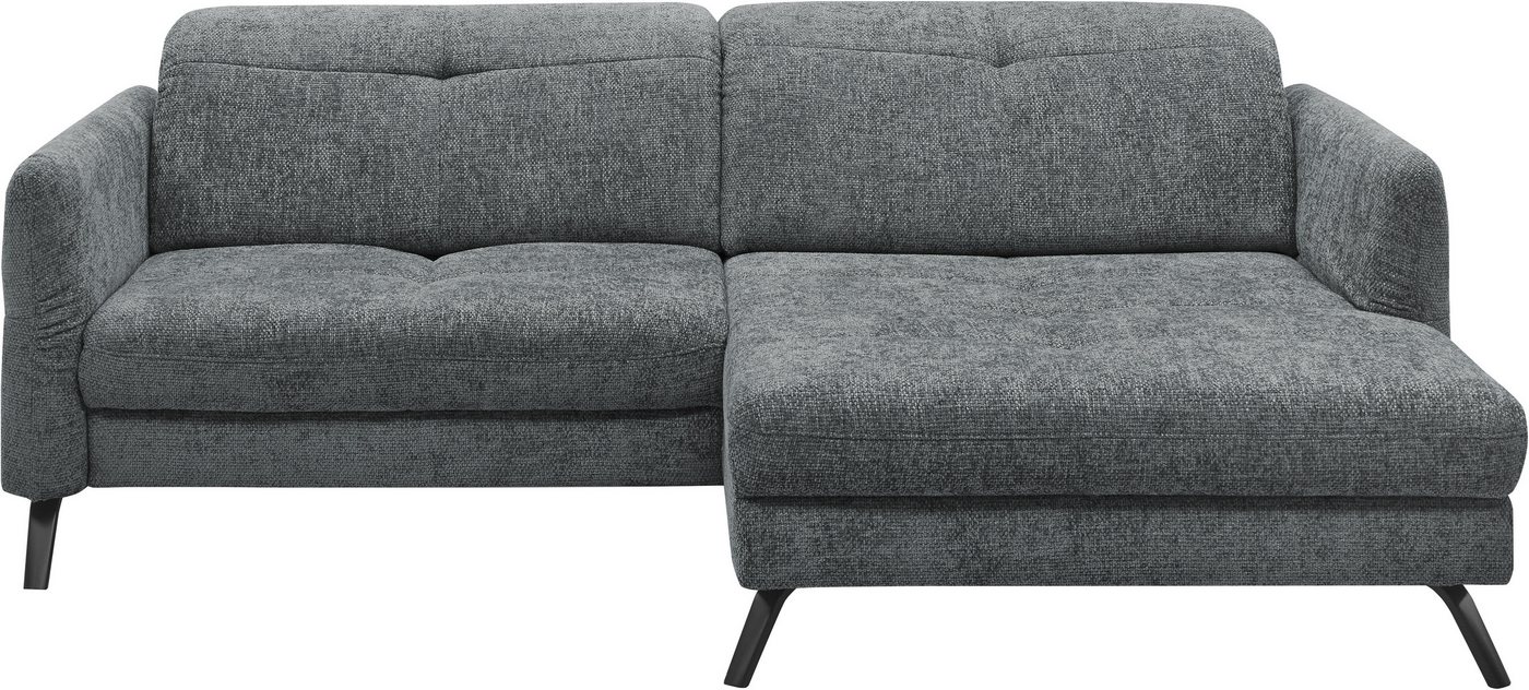 set one by Musterring Ecksofa SO 4400 V, wahlweise mit motorischer Bettfunktion & Kopfverstellung, Fuß schwarz von set one by Musterring