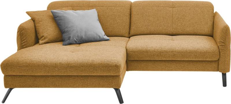 set one by Musterring Ecksofa SO 4400 V, wahlweise mit motorischer Bettfunktion & Kopfverstellung, Fuß schwarz von set one by Musterring