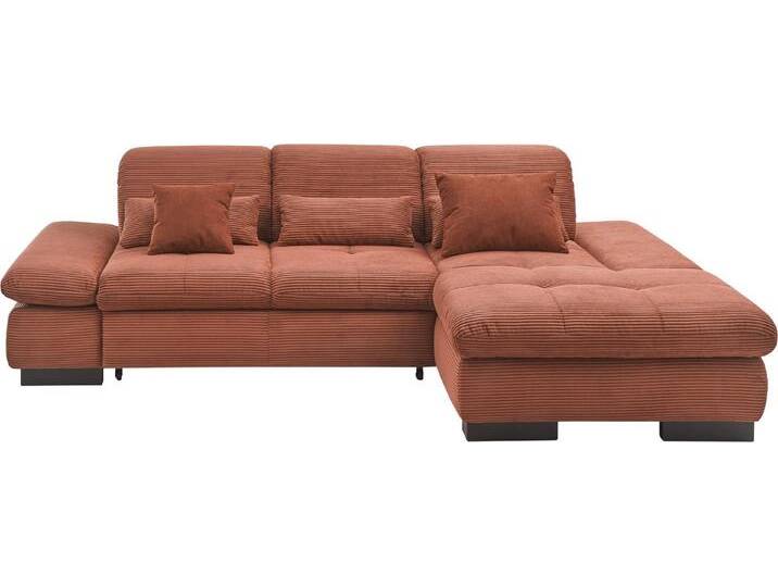 set one by Musterring Ecksofa SO4100 V, mit verstellbaren Kopfteilen, Cord-Bezug, braun von set-one-by-Musterring