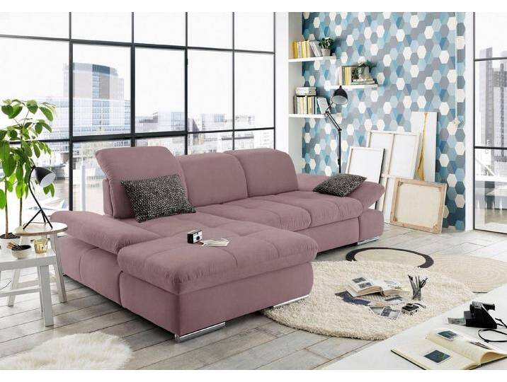 set one by Musterring Ecksofa SO4100 V, mit verstellbaren Kopfteilen, Cord-Bezug, lila von set-one-by-Musterring