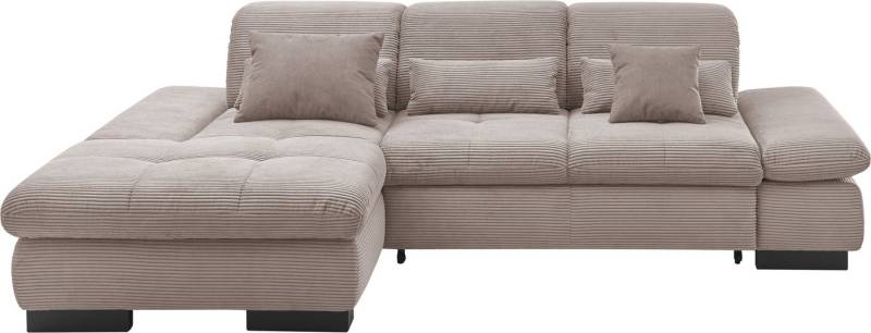 set one by Musterring Ecksofa SO4100 V, mit verstellbaren Kopfteilen, wahlweise mit Funktionen, Cord-Bezug von set one by Musterring