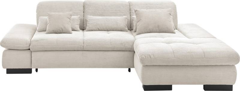 set one by Musterring Ecksofa SO4100 V, mit verstellbaren Kopfteilen, wahlweise mit Funktionen, Cord-Bezug von set one by Musterring