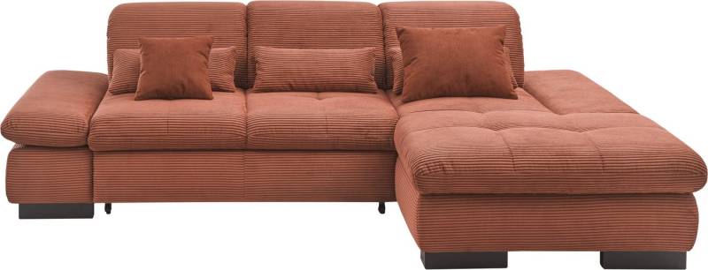 set one by Musterring Ecksofa SO4100 V, mit verstellbaren Kopfteilen, wahlweise mit Funktionen, Cord-Bezug von set one by Musterring