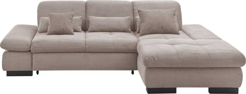 set one by Musterring Ecksofa SO4100 V, mit verstellbaren Kopfteilen, wahlweise mit Funktionen, Cord-Bezug von set one by Musterring
