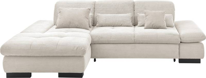 set one by Musterring Ecksofa SO4100 V, mit verstellbaren Kopfteilen, wahlweise mit Funktionen, Cord-Bezug von set one by Musterring