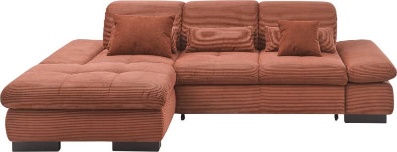set one by Musterring Ecksofa SO4100 V, mit verstellbaren Kopfteilen, wahlweise mit Funktionen, Cord-Bezug von set one by Musterring
