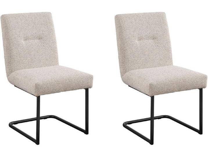 set one by Musterring Esszimmerstuhl Tracy, 2er-Set, Freischwingergestell schwarz, Sitz aus Webstoff, B52 x T65 cm, beige set one by Musterring Esszimmerstuhl Tracy, 2er-Set, Freischwingergestell schwarz, Sitz aus Webstoff, B52 x T65 cm, beige von set-one-by-Musterring