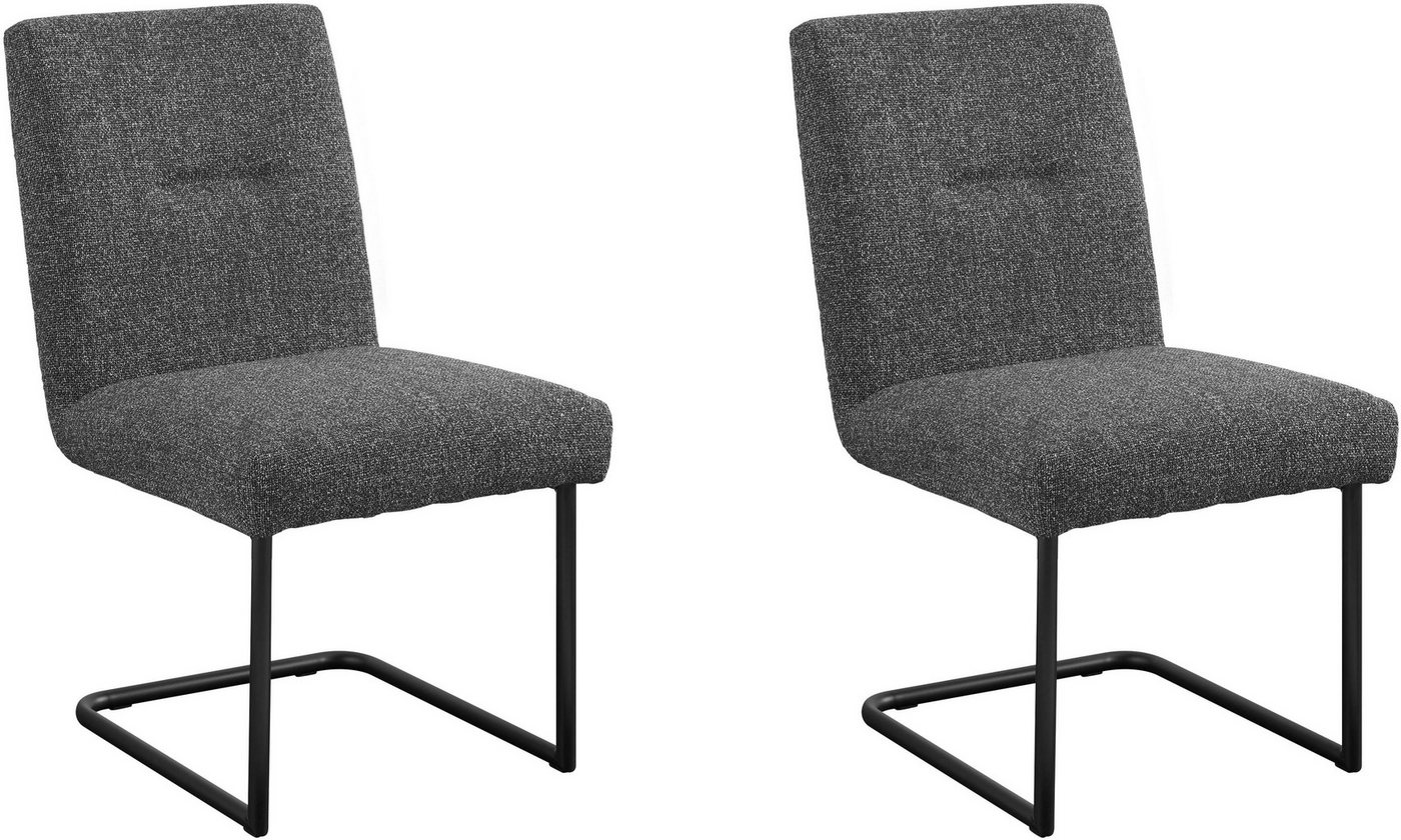 set one by Musterring Esszimmerstuhl Tracy, 2er-Set, Freischwingergestell schwarz, Sitz aus Webstoff, B52 x T65 cm set one by Musterring Esszimmerstuhl Tracy, 2er-Set, Freischwingergestell schwarz, Sitz aus Webstoff, B52 x T65 cm von set one by Musterring