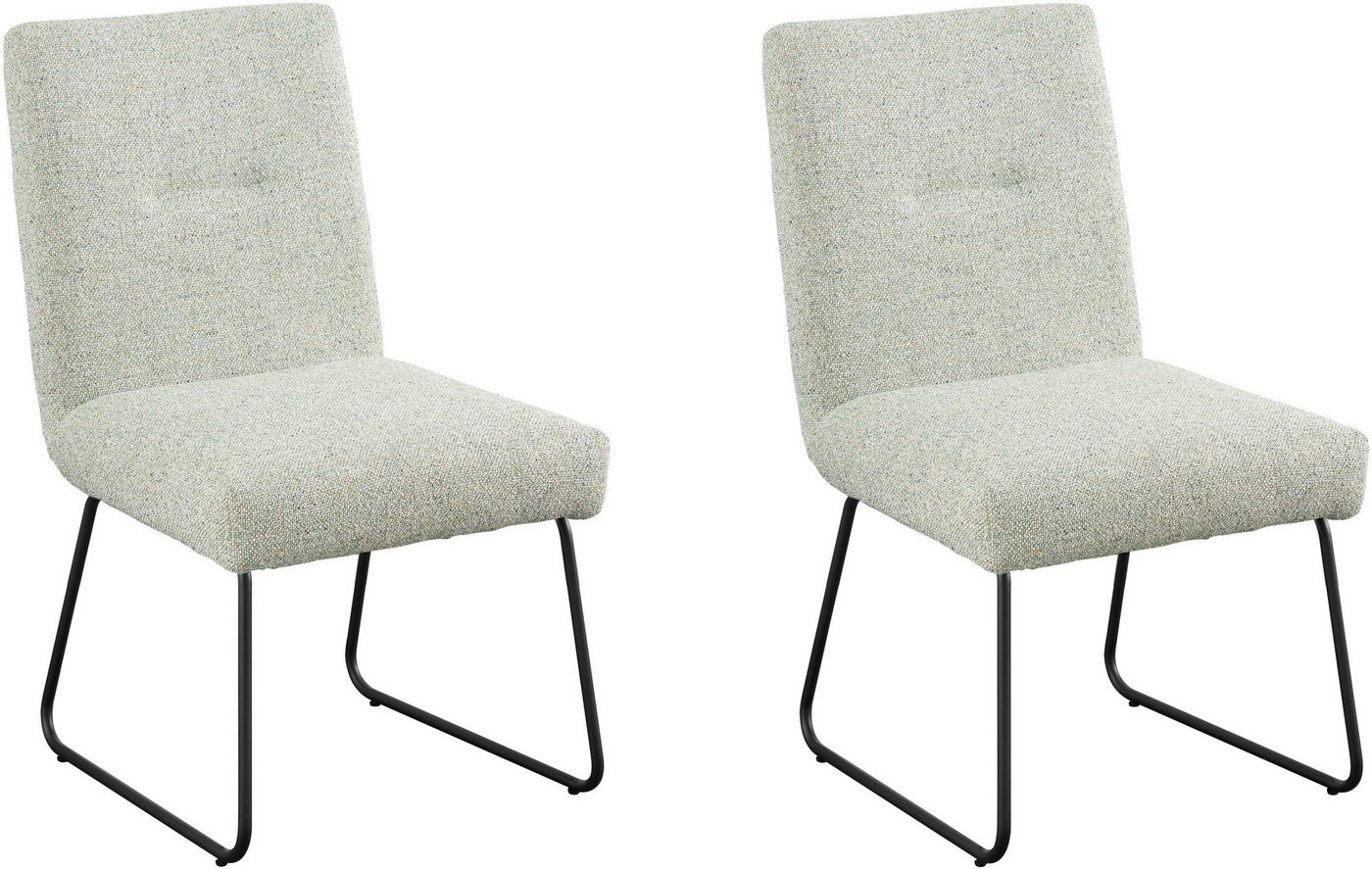 set one by Musterring Esszimmerstuhl Tracy, 2er-Set, Schlittengestell schwarz, Sitz aus Webstoff, B52 x T65 cm set one by Musterring Esszimmerstuhl Tracy, 2er-Set, Schlittengestell schwarz, Sitz aus Webstoff, B52 x T65 cm von set one by Musterring