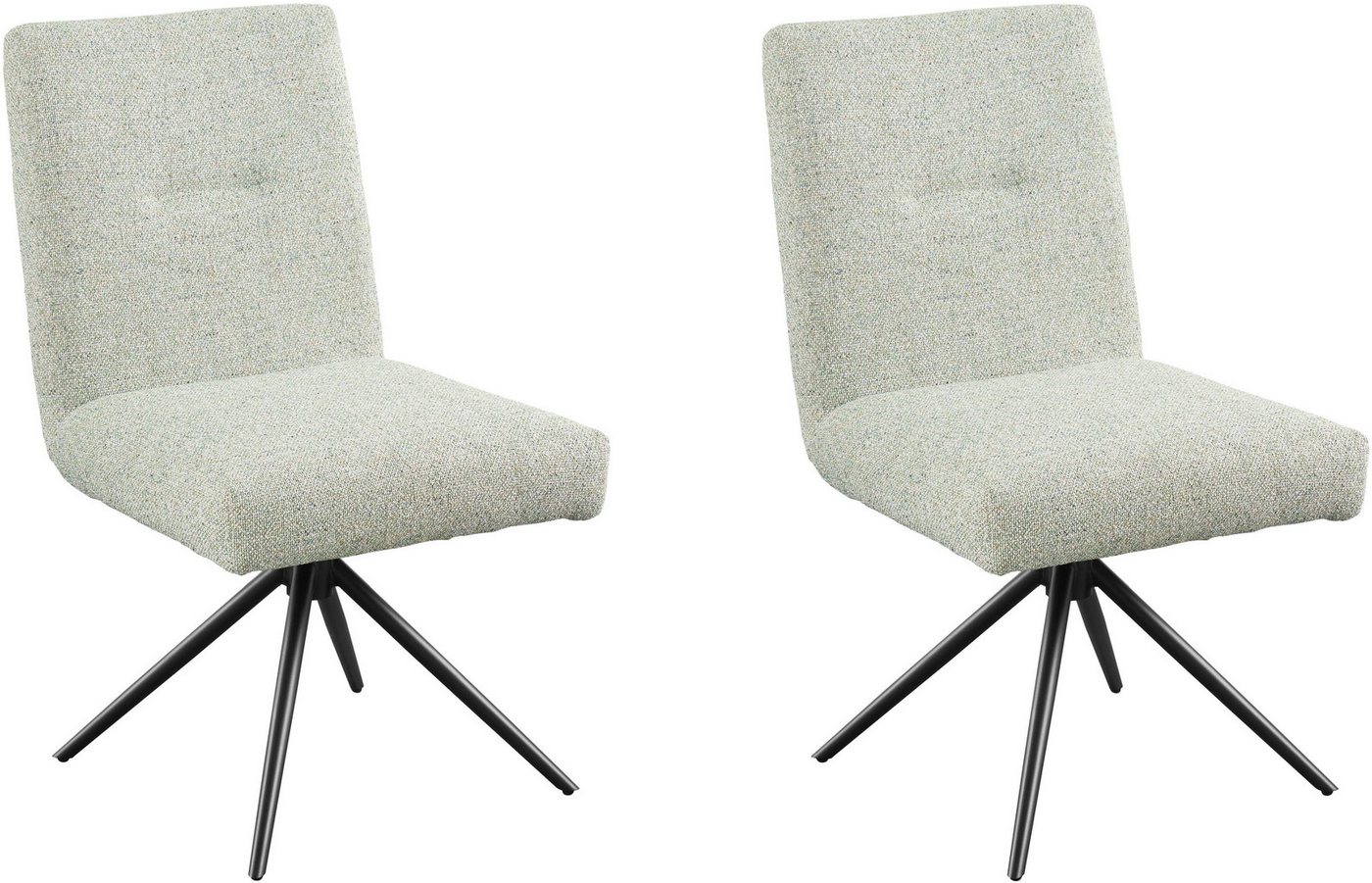 set one by Musterring Esszimmerstuhl Tracy (Packung), 2er-Set, Stativgestell schwarz, Sitz aus Webstoff, B52 x T65 cm von set one by Musterring