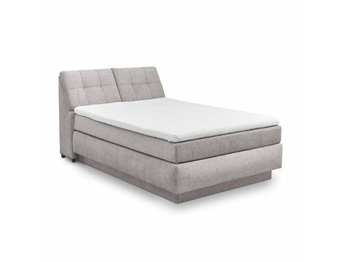 set one by Musterring Fairfield Boxspringbett mit Bettkasten und klappbarem Kopfteil - Strukturgewebe Glow taupe , 140 x 200 , ohne Zusatzausstattung von set-one-by-Musterring