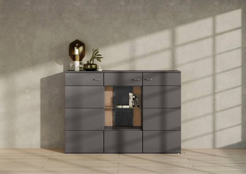 set one by Musterring Highboard TACOMA, Typ 52, Breite 180 cm, mit getönter Glastür von set one by Musterring
