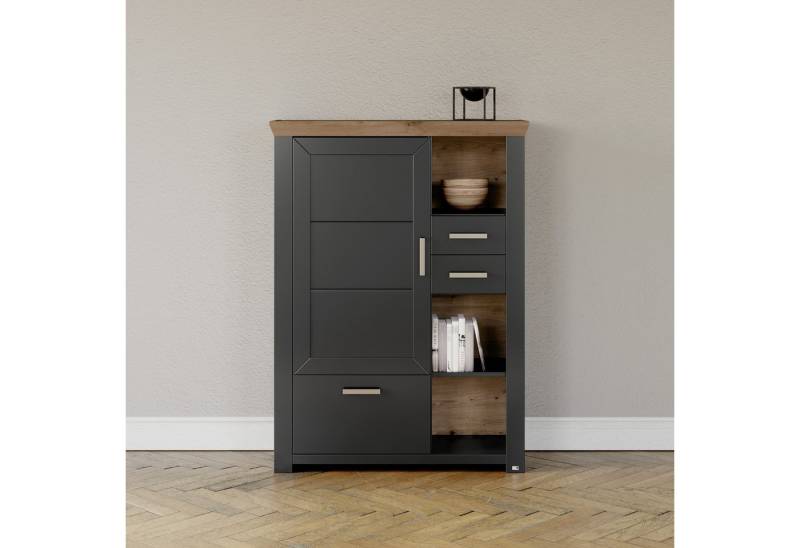 set one by Musterring Highboard York, Typ 25 und 26, in 3 Farbvarianten, Beleuchtung optional, Breite 105 cm von set one by Musterring