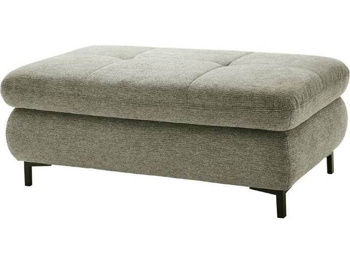 set one by Musterring Hocker SO 3400, Metallfuß schwarz, verschiedene Farben, Breite 129 x Tiefe 64 cm, Korpus: Famosa green von set-one-by-Musterring