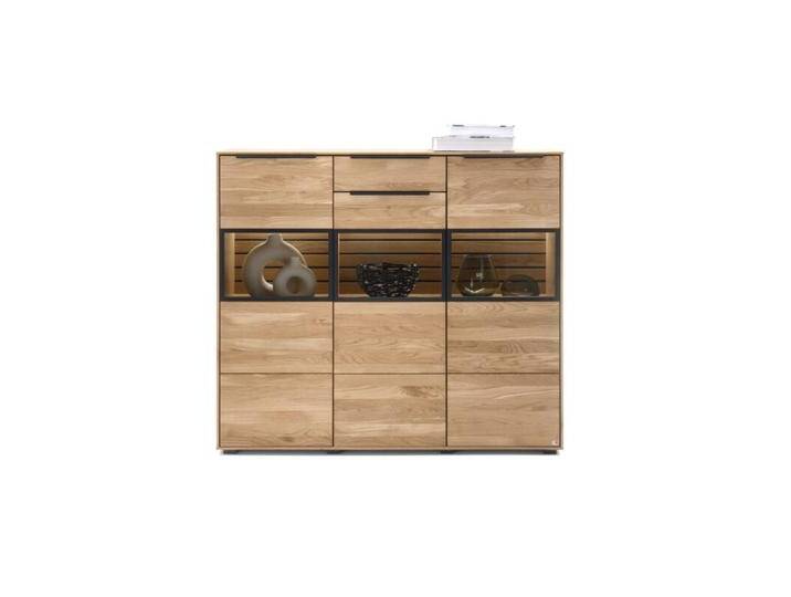 set one by Musterring Jackson Highboard mit LED-Beleuchtung und Vitrinenelement von set-one-by-Musterring