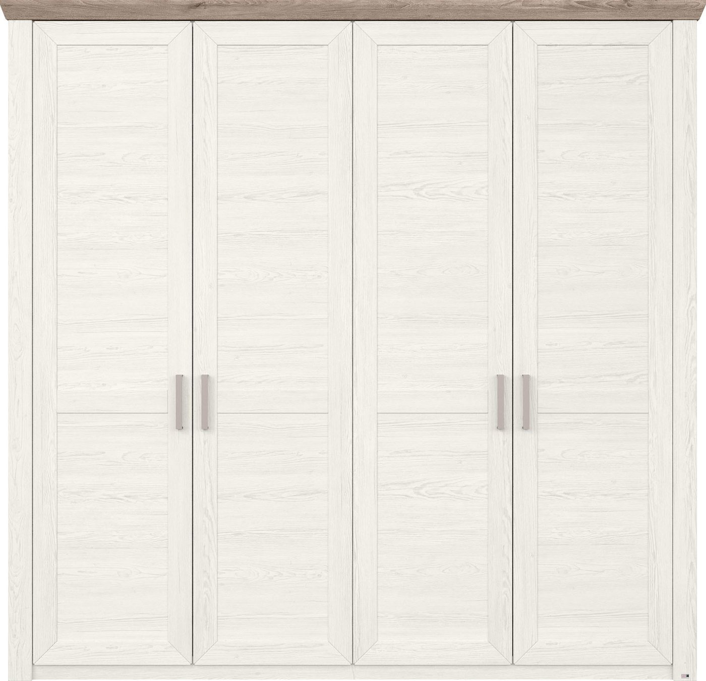set one by Musterring Kleiderschrank York Schlafen (1-St) mit Holztüren und Kranz in Eiche, versch. Breiten, Höhe 207 x T60cm von set one by Musterring
