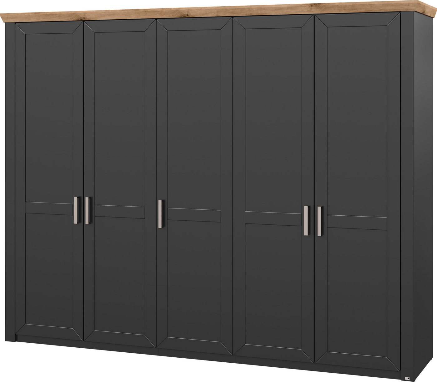 set one by Musterring Kleiderschrank York Schlafen (1-St) mit Holztüren und Kranz in Eiche, versch. Breiten, Höhe 207 x T60cm von set one by Musterring