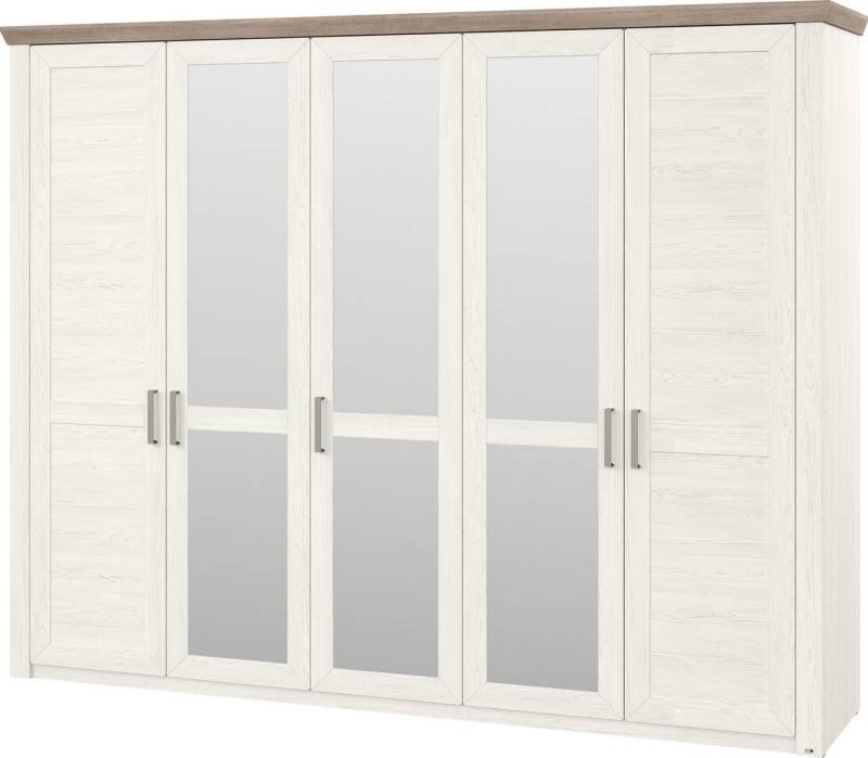 set one by Musterring Kleiderschrank York Schlafen (2-St) mit Holz- und Spiegeltüren, inkl. Kranz in Eiche, Höhe 207 x T60 cm von set one by Musterring