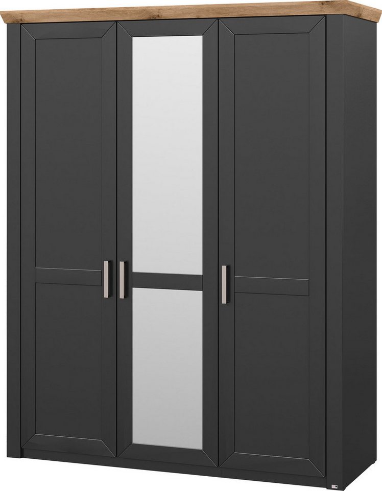 set one by Musterring Kleiderschrank York Schlafen (2-St) mit Holz- und Spiegeltüren, inkl. Kranz in Eiche, Höhe 207 x T60 cm von set one by Musterring