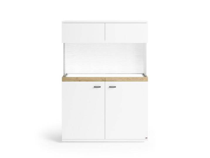 set one by Musterring Lancaster Highboard Type 07 mit Vitrinenelement - optional mit LED-Beleuchtung - Dekor weiß matt, Absetzung Eiche Artisan Nachbildung, Klarglas , inkl. Beleuchtung set one by Musterring Lancaster Highboard Type 07 mit Vitrinenelement - optional mit LED-Beleuchtung - Dekor weiß matt, Absetzung Eiche Artisan Nachbildung, Klarglas , inkl. Beleuchtung von set-one-by-Musterring