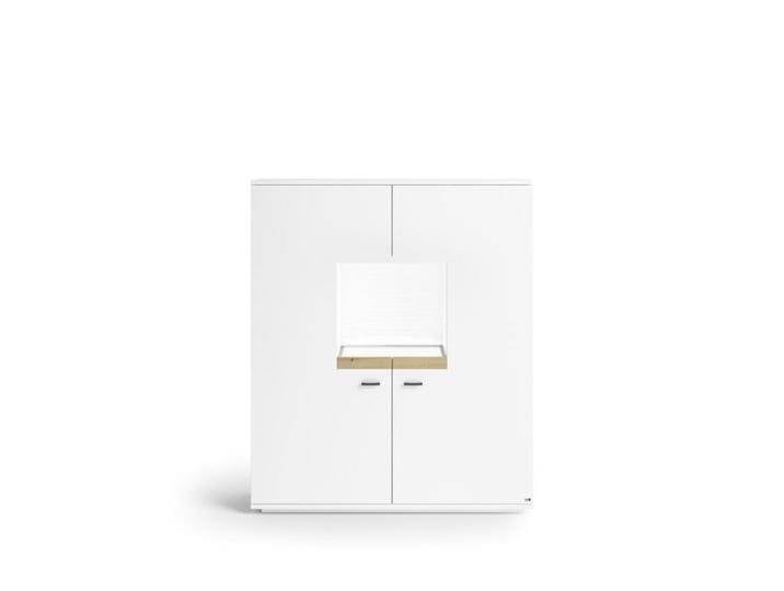 set one by Musterring Lancaster Highboard Type 52 mit offenem Fach - optional mit LED-Beleuchtung - Dekor weiß matt , ohne Zubehör von set-one-by-Musterring