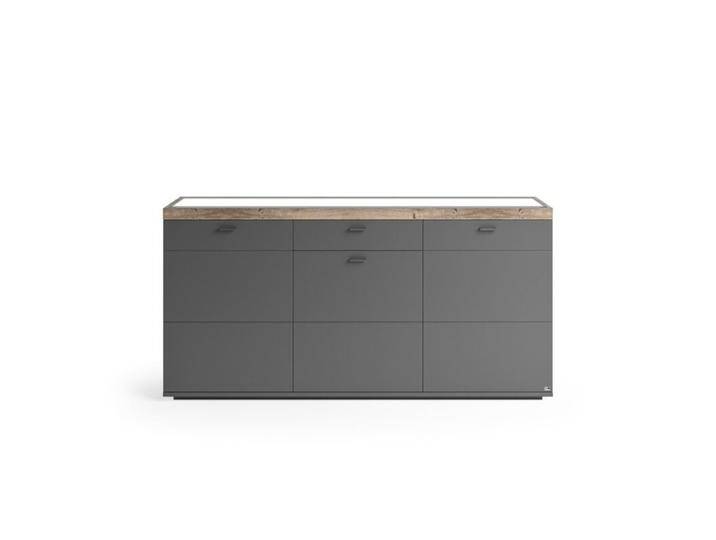 set one by Musterring Lancaster Sideboard Type 51 mit Milchglaseinsatz - optional mit LED-Beleuchtung - Dekor Grau Anthrazit , inkl. Beleuchtung set one by Musterring Lancaster Sideboard Type 51 mit Milchglaseinsatz - optional mit LED-Beleuchtung - Dekor Grau Anthrazit , inkl. Beleuchtung von set-one-by-Musterring