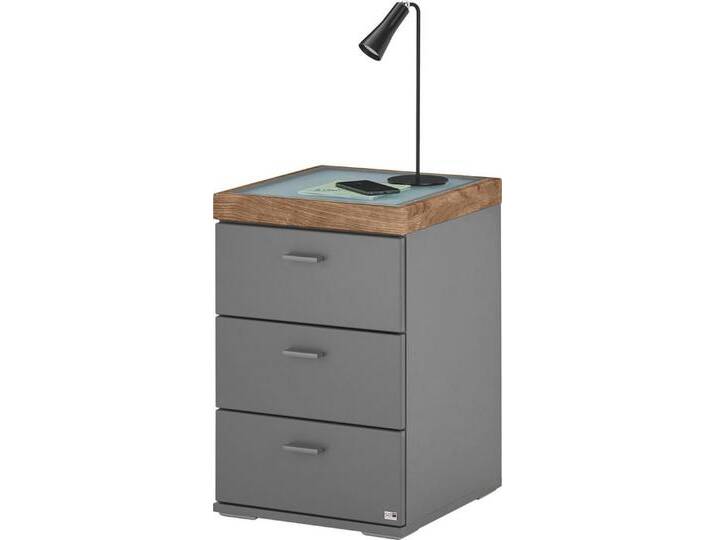 set one by Musterring Nachtschrank Lancaster Dielen (1-St) inklusive LED-Beleuchtung, in 2 Farben erhältlich, B 41 x H 61 cm, grau von set-one-by-Musterring