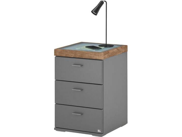 set one by Musterring Nachtschrank Lancaster Dielen (1-St) inklusive LED-Beleuchtung, in 2 Farben erhältlich, B 41 x H 61 cm, grau von set-one-by-Musterring