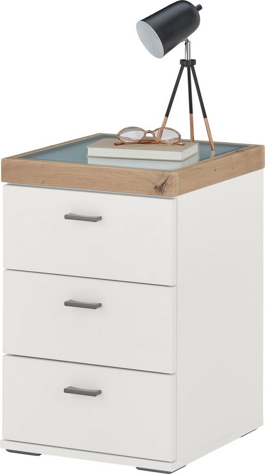 set one by Musterring Nachtschrank Lancaster Dielen (1-St) inklusive LED-Beleuchtung, in 2 Farben erhältlich, B 41 x H 61 cm von set one by Musterring