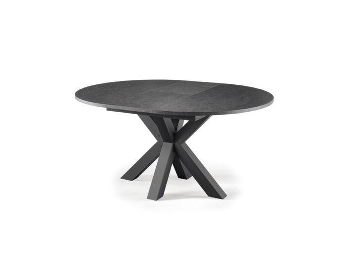 New Atlanta runder Ausziehtisch mit Gestell in Stern-Form - Keramik Nachbildung schwarz , Dekor Vulkanschwarz, Modern, Ausziehfunktion New Atlanta runder Ausziehtisch mit Gestell in Stern-Form - Keramik Nachbildung schwarz , Dekor Vulkanschwarz, Modern, Ausziehfunktion von set-one-by-Musterring