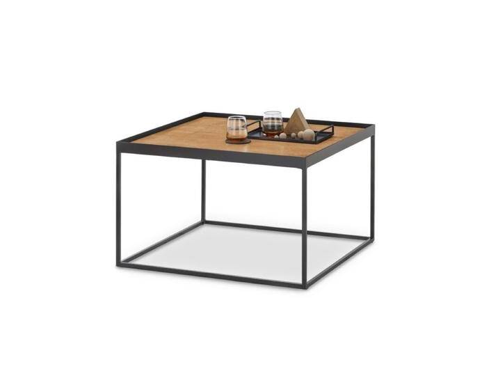 set one by Musterring Orlando Couchtisch Collare eckig - unten geschlossen - Eiche natur massiv, gebürstet und gewachst , 80 , 49, Industrial, Modern von set-one-by-Musterring